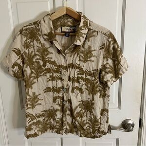 Havana Jack’s Cafe Linen Tropical Short Sleeve Shirt